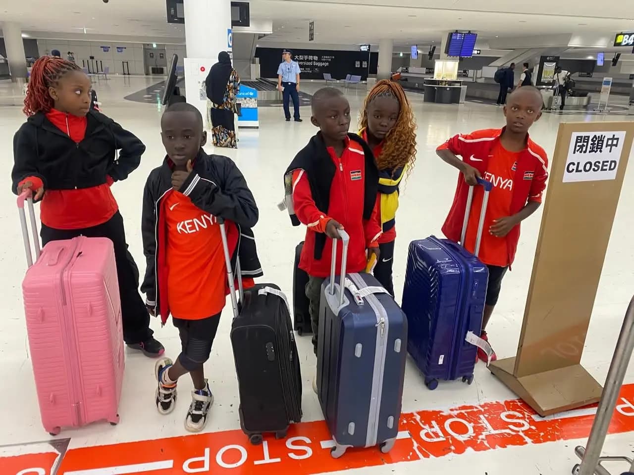 Team Kenya arriving